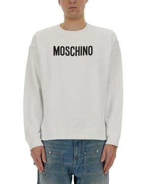 Moschino Felpa Con Logo - Grigio