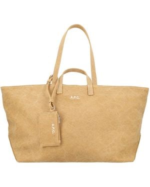 A.P.C. A. P.C. Borsa "Le Drummer Toile" - Natural