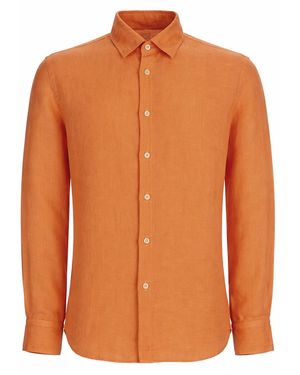 120% Lino Camicia - Orange