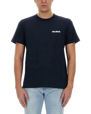 Woolrich Logo T-Shirt - Blue