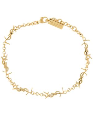 Saint Laurent Cassandre Mini Cuff Bracelet - Metallic