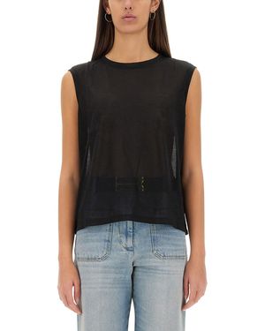 Victoria Beckham Cotton Tops - Black