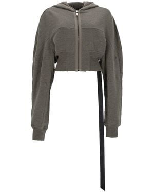 Rick Owens Temple Collage Gimp Hoodie - Grey