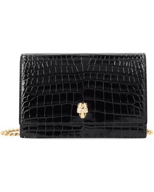 McQueen Small "Skull" Bag - Black
