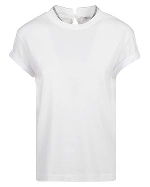 Brunello Cucinelli Cotton Stretch T-Shirt - White