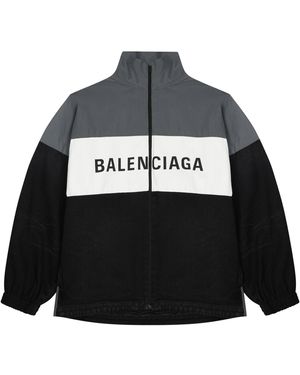 Balenciaga Jacket With Logo - Black