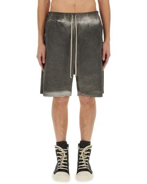 Rick Owens Denim Bermuda Shorts - Grey
