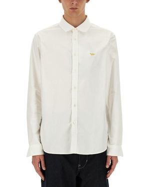Junya Watanabe Classic Button-Up Shirt With Embroidered Detail - White