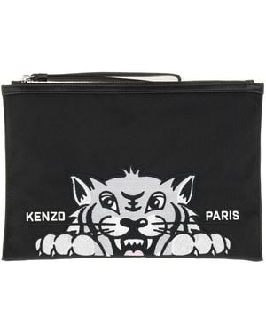 KENZO Clutch "Varsity" Large - Nero