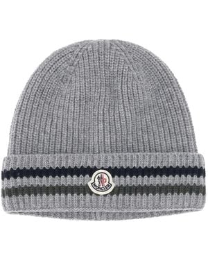 Moncler "Tricot" Beanie - Grey