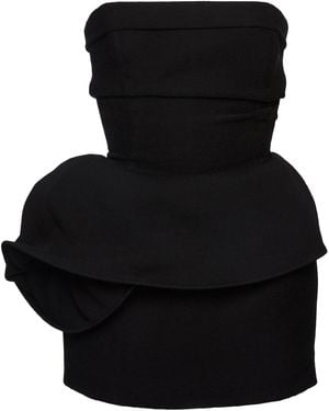 Magda Butrym Mini Dress With Drape - Black