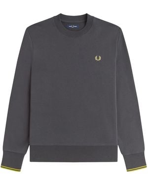 Fred Perry Sweatshirt With Logo - Gray