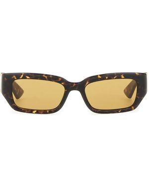 Bottega Veneta Rectangular Sunglasses "Dash" - Brown