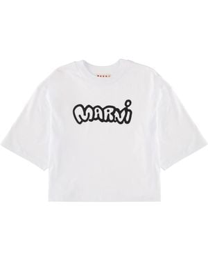 Marni Logo Crew Neck T-Shirt - White