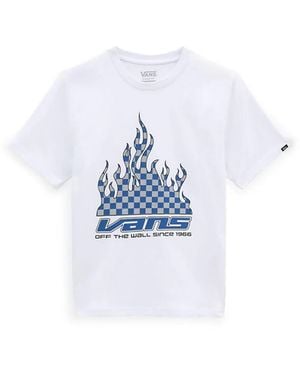 Vans Reflective Checkerboard Flame T-Shirt - Blue