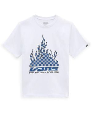 Vans Reflective Checkerboard Flame T Shirt - Blue