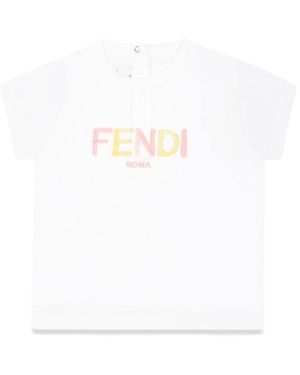 Fendi Dyed Jersey T Shirt - White