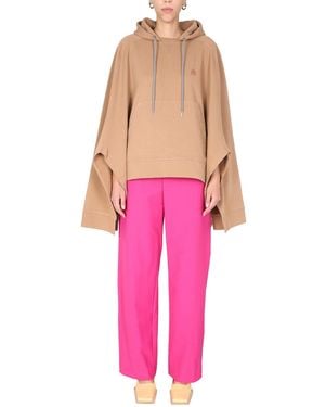 Ambush Poncho Sweatshirt With Embroidered Logo - Pink