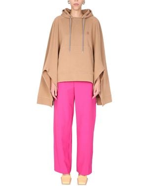 Ambush Poncho Sweatshirt With Embroidered Logo - Pink