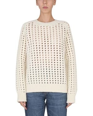 Bottega Veneta Lace Knit Jumper - Natural