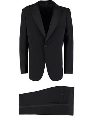 Giorgio Armani Tailored Virgin Wool Two-Piece Suit - Black