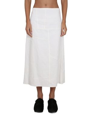 Jil Sander Cotton Skirt - White