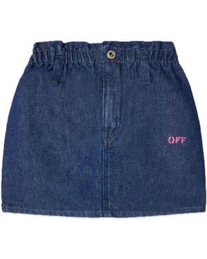Off-White c/o Virgil Abloh Off Print Plain Denim Skirt - Blue