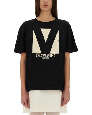 Valentino "Chez Print T-Shirt - Black