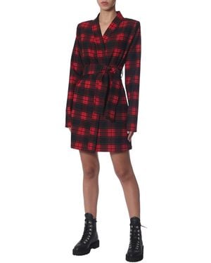 Unravel Project Wrap-Style Mini Dress With V-Neckline - Red