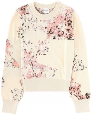 Paul Smith Printed Crew Neck Jumper - Natural