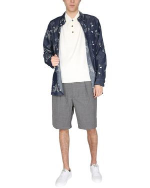 Engineered Garments Bird" Embroidery Shirt - Blue
