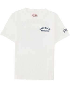 MC2 Saint Barth T-Shirt Con Stampa Sul Retro - White