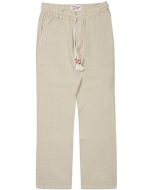 MC2 Saint Barth Linen Trousers Made - Natural