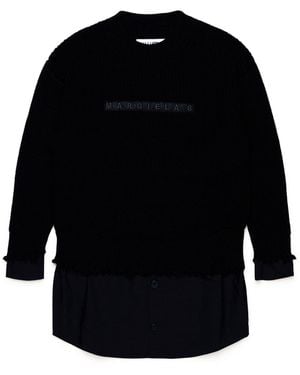 MM6 by Maison Margiela Oversized Cotton Shirt - Black