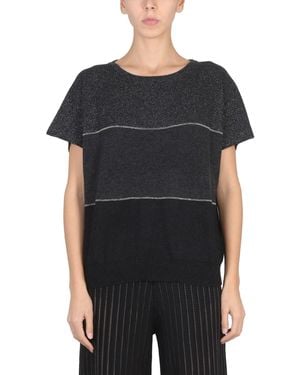 Fabiana Filippi Mesh With Shiny Detail - Black
