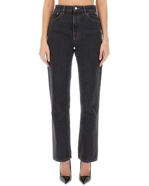 Gcds Choker Rhinestone-Embellished Straight Jeans - Black