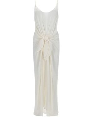 JW Anderson Long Dress With Knot - White