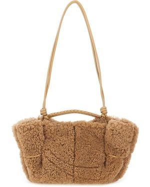 Hereu Bombon Shearling Crossbody Bag - Brown