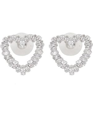 Self-Portrait "Crystal Heart" Earrings - Multicolour