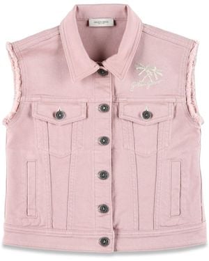 Golden Goose Sleeveless Denim Vest - Pink