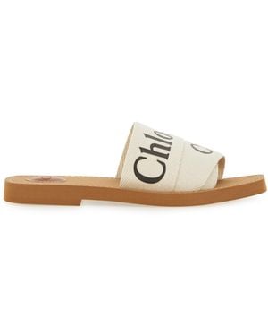 Chloé Sandalo "Woody" - Bianco