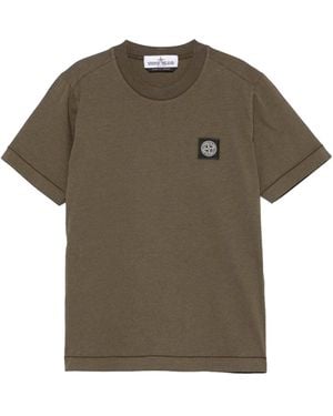 Stone Island T Shirt With Logo - Green