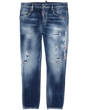 DSquared² Jeans "Skater" Effetto "Destroy" - Blue