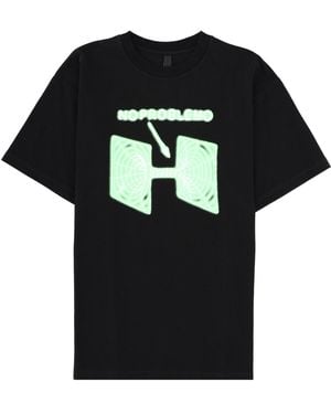 No Problemo T-Shirt Con Stampa Logo - Black