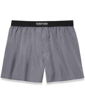 Tom Ford Short With Logo - Gray