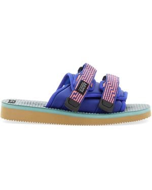 Suicoke Padded Nylon Slipper With Adjustable Straps - Purple
