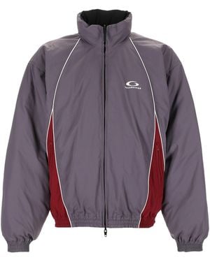 Balenciaga Giacca Reversibile Con Logo - Purple