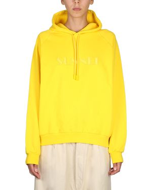 Sunnei Cotton Hoodie - Yellow