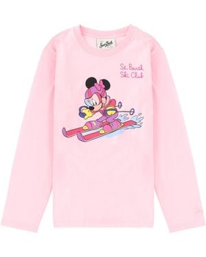 MC2 Saint Barth Felpa Gircollo Con Stampa - Pink