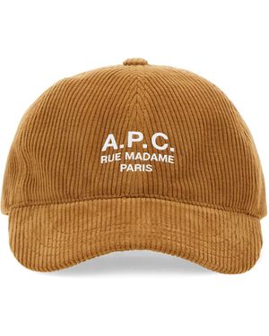 A.P.C. "Charlie Rue Madame" Baseball Hat - Brown